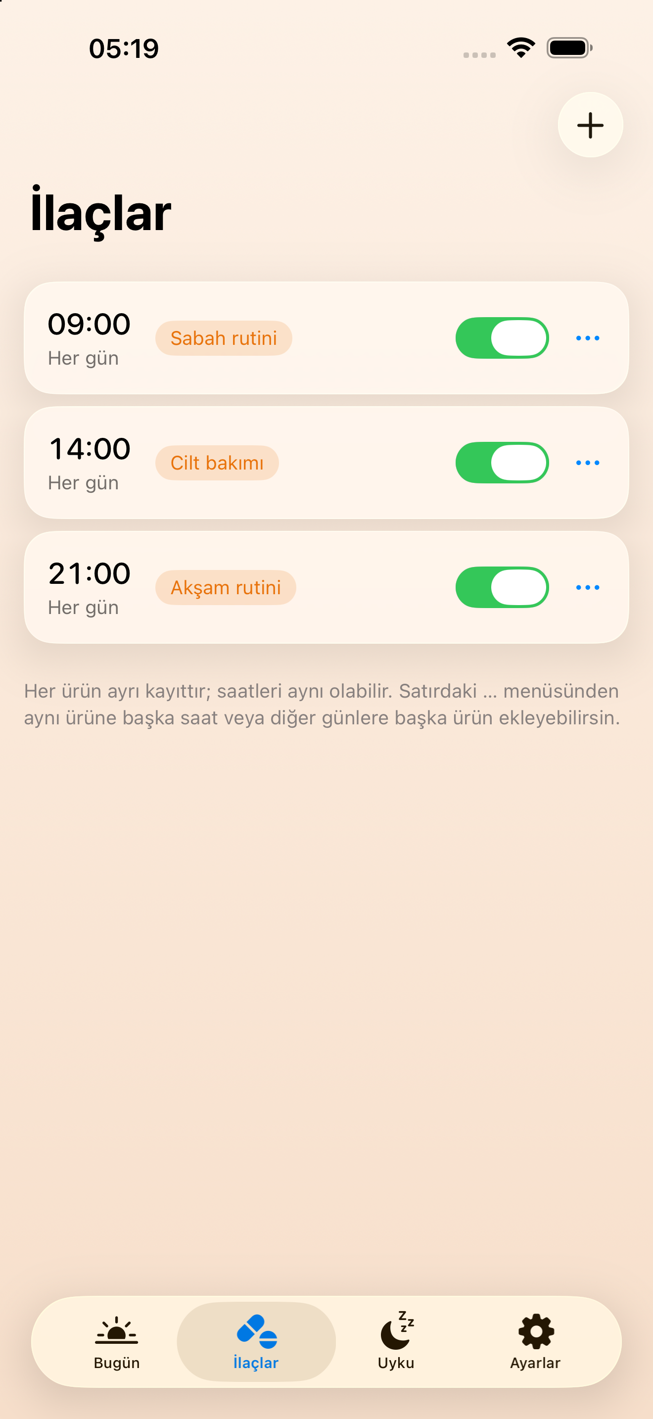 Doza — Rutinler: Kendi programını oluştur.
